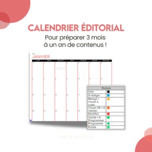 Calendrier éditorial prêt à l'emploi (Excel & Google Sheet)